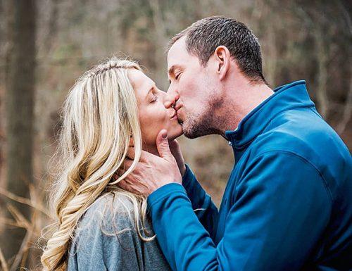 questions to ask before marriage man and woman engaged kiss