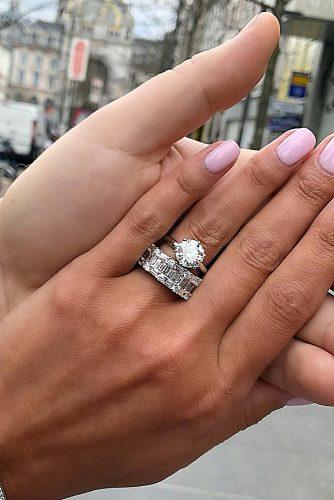 engagement ring care wedding set round cut diamond