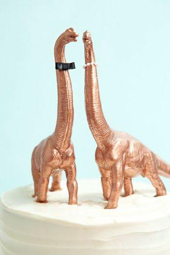 wedding cake toppers bronze dinosaurs something turquoise photography