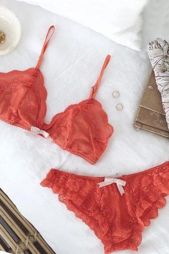 sexy red lace honeymoon bridal lingerie 3