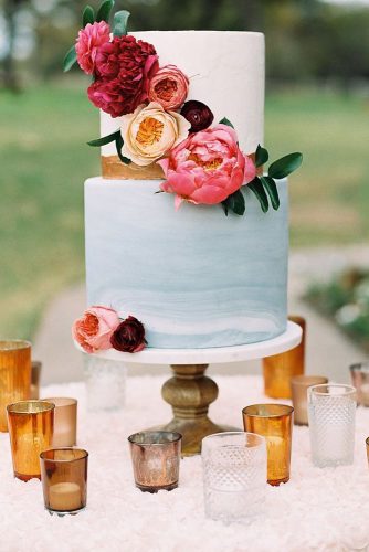 wedding cakes pictures blue marble with bright colors apryl dailey via instagram