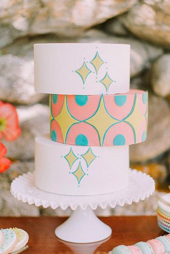 wedding cakes pictures unusual shape with patterns and stars j a m i e m e r c u r i o via instagram
