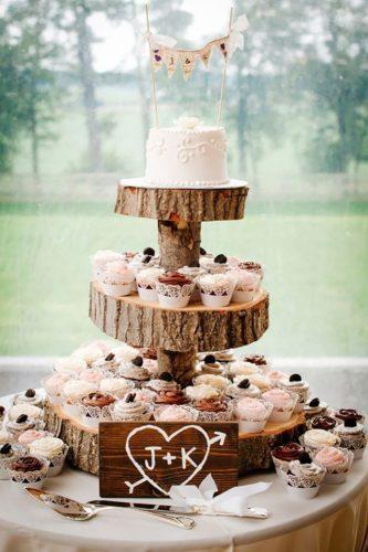 rustic chocolate wedding cupcakes rachel smith photography