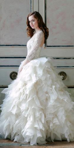 feather wedding gowns 14