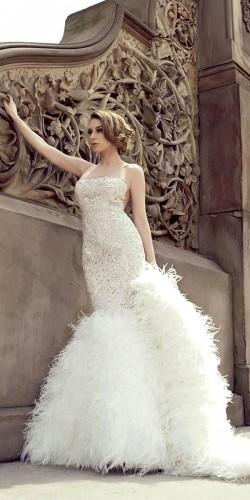 feather wedding gowns 4