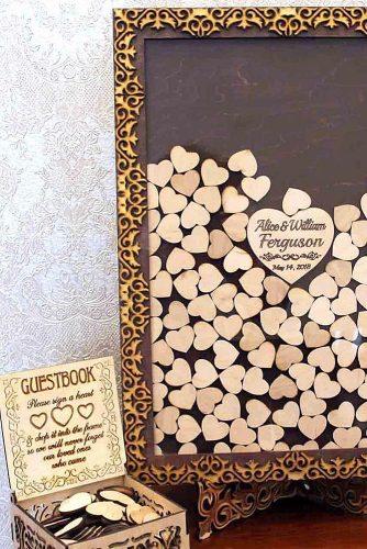 Wooden Date Night Ideas Suggestion Box Alternative Wedding Guest Book Keepsake 