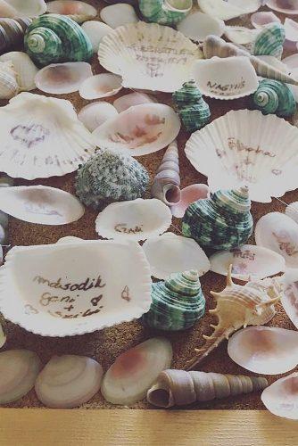 wedding guest book ideas seashell