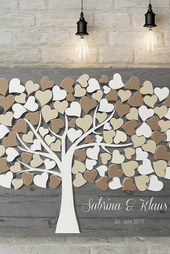 wedding guest book ideas tree wishes