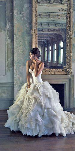 fashion feather bridal gowns 1