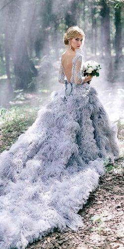 fashion feather bridal gowns 2