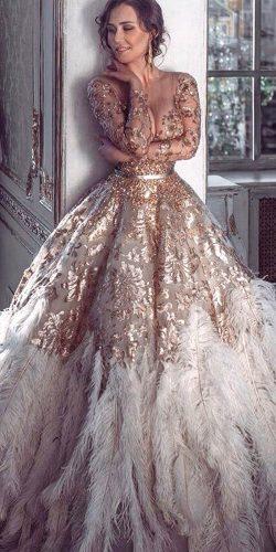 fashion feather bridal gowns 5