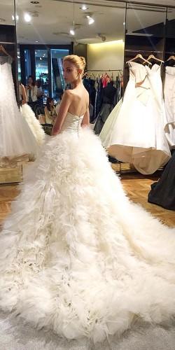 wonderful feather wedding gowns 4