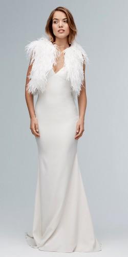 wonderful feather wedding gowns 2