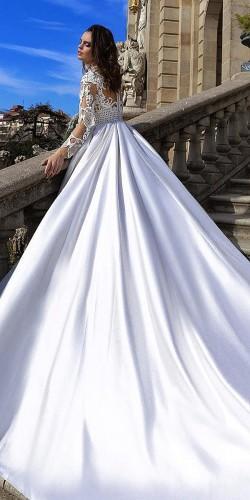 crystal wedding gowns design with sleeves 2