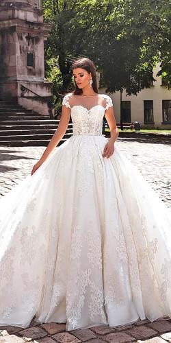 crystal design 2016 wedding dresses with lace short sleeves