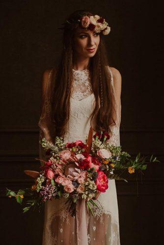 rustic wedding color bouquet janetkaczmarekphotography