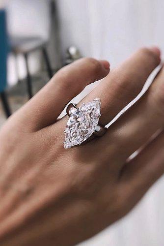engagement ring trends marquise cut diamond solitaire