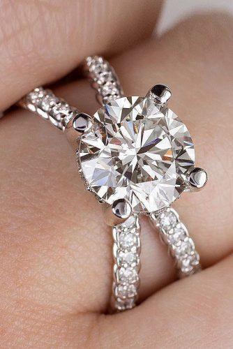 engagement ring trends unique band round cut solitaire diamond