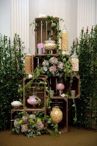 wooden crates wedding ideas boxes stand on each other decorated with flowers elemental photography