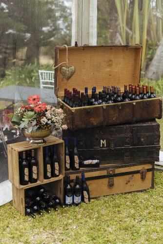 wooden crates wedding ideas chests and wooden boxes with wine decorated with a vase with flowers claire thomson photography