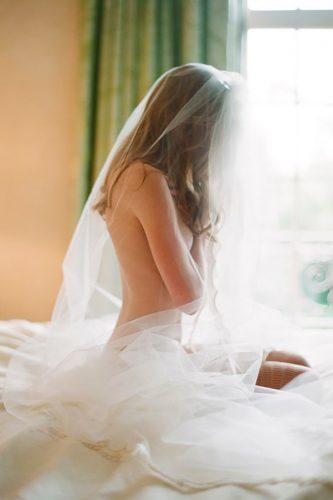 sexy wedding pictures boudoir photo with veil elizabeth messina