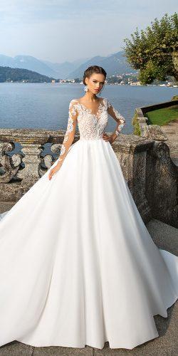 a line lace long sleeve bridal dresses by milla nova