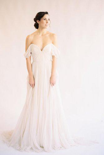 ballet wedding dress ideas off shoulder bridal gown
