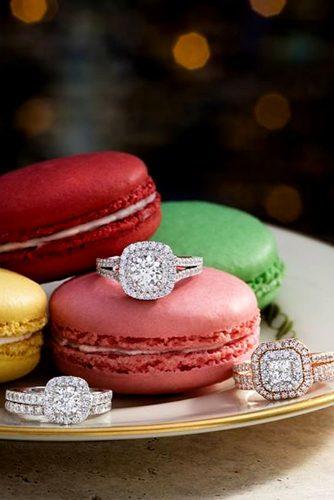 zales engagement rings on macaroons