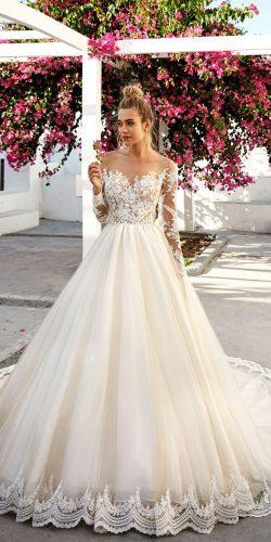 eva lendel 2017 wedding dresses collection princess off the shoulder floral lace appliqués long sleeves bridal gowns