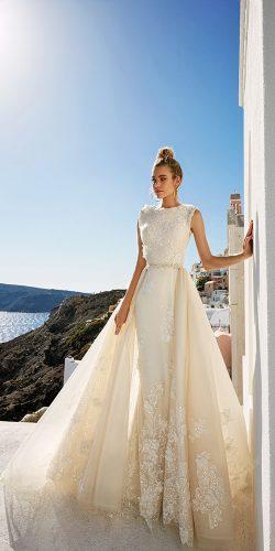 lace high neck overskirt wedding dresses eva lendel 2017 bridal collection