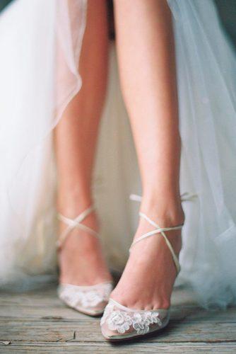 wedding illusion mesh upper graced with delicate lace cross ankle straps lovely tied bow at heel cups classic shoes trends bella belle shoes