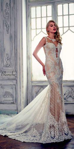 lace mermaid illusion sweetheart neckline calla blanche wedding dresses