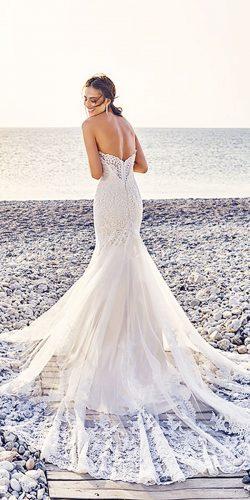 low back lace tulle wedding dresses with train bridal collection 2018 eddy k