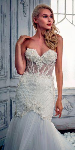 mermaid lace sweetheart neckline calla blanche wedding dresses