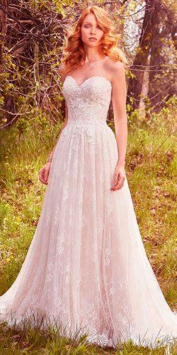 a line lace hemline sweetheart neck maggie sottero wedding dresses 2017 style rylie