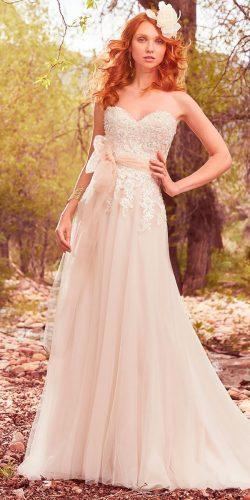 a line lace sweetheart neck with belt maggie sottero wedding dresses 2017 style harmony