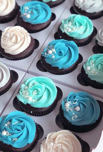 chocolate wedding cupcake blue cupcakes- cupcake_rookie