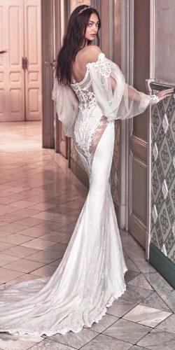 lace blush with off the shoulder long sleeves galia lahav 2018 wedding dresses style thelma