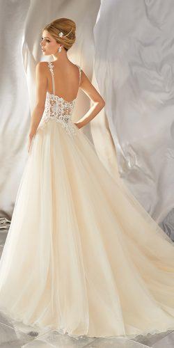low back lace bodice tulle skirt wedding dresses mori lee