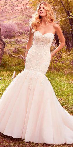 mermaid lace beaded bodice strapless sweetheart maggie sottero wedding dresses 2017 style keely