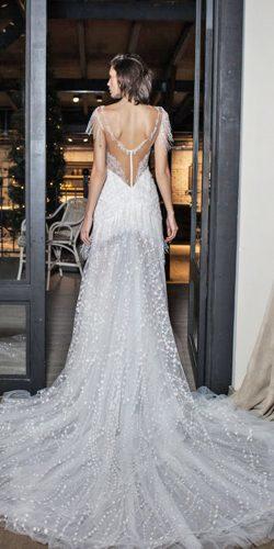 open back pearl and crystals sweetheart wedding dresses with train riki dalal