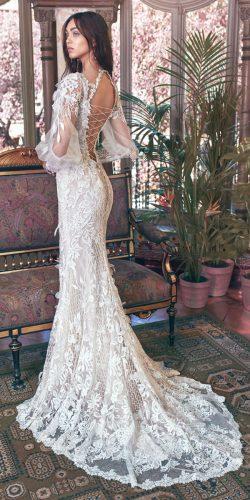 sheer lace low v shape backless long sleeved galia lahav 2018 wedding dresses style lia