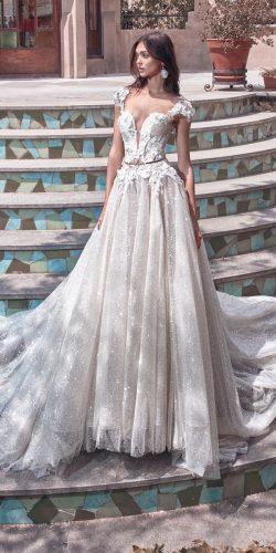 silk v neckline with short sleeves galia lahav 2018 wedding dresses style liliya