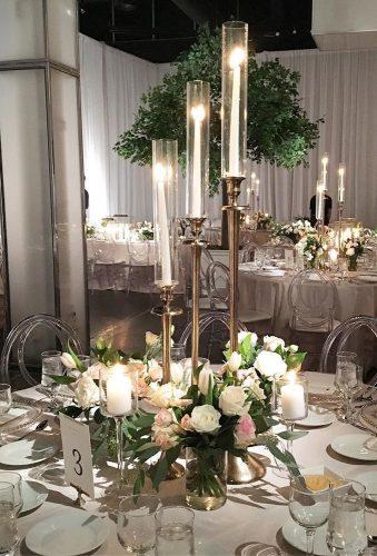 wedding centerpieces decor with flower candles rachelaclingen