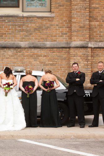 awkward wedding photos funny bride and groom with guests caleb jamin studios via facebook