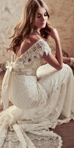 lace ivory pearl hand beading details low open back v shaped bust anna campbell wedding eternal heart collection ruby gown