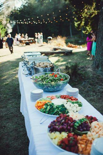 rustic barbecue bbq wedding table with vegetables and salads mireia wedding planner design via instagram