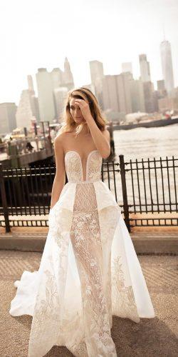 strapless sweetheart lace v neckline berta 2018 wedding dresses