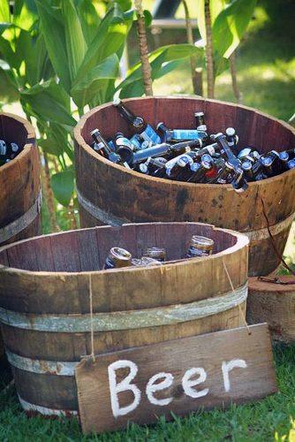 wine barrels bath for drinks with ice from half of wine barrels event essentials hawaii