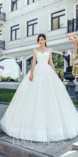ball gown lace cap sleeves luce sposa wedding dresses